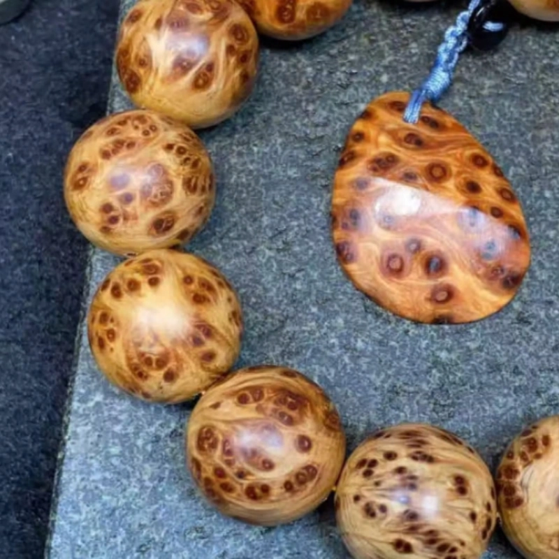 吉千年 【顺丰包邮】新中式复古潮流风 好运 平安顺遂 招财进宝 太行山陈化爆满留疤 崖柏 手串 男女同款情侣款