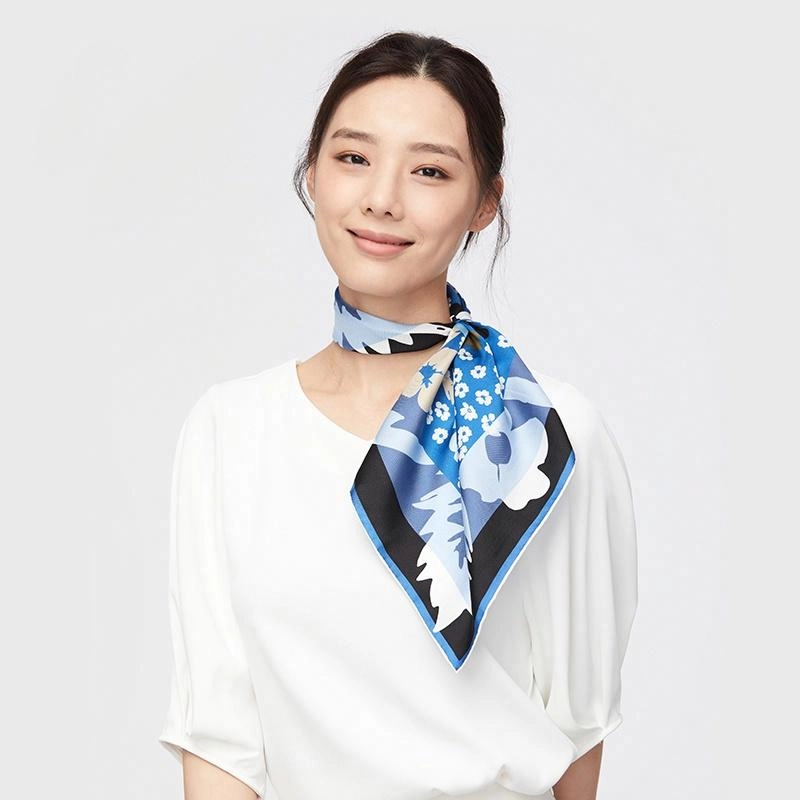 【挚爱系列】 桉彩饰 原创设计高颜值小众高档实用碎花虞美人 丝巾 女款