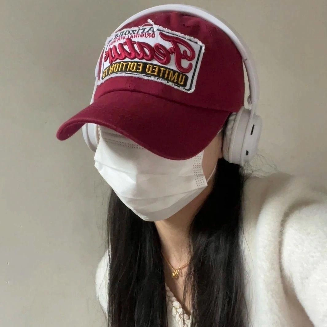 祎步康 欧美式复古做旧大头围软顶显脸小帽子 棉 鸭舌帽 男女同款情侣款
