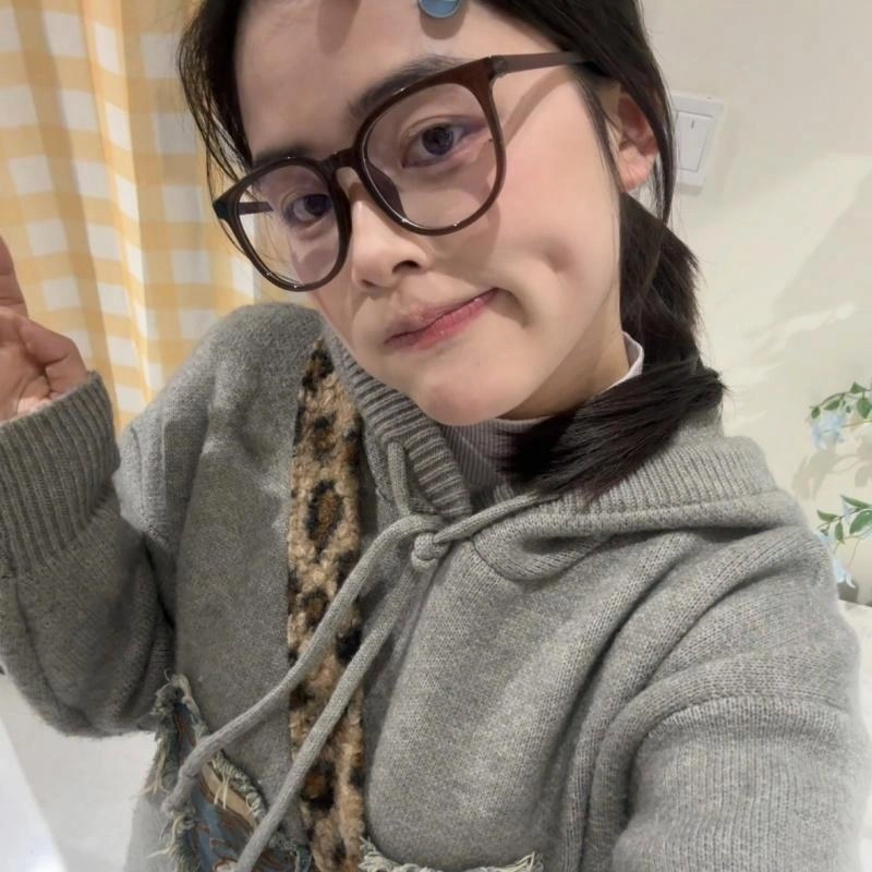 【可配度数】 佐川 时尚高级椰子超轻眼镜框 近视框架 遮脸大脸显脸小 圆形 光学镜架 男女同款情侣款