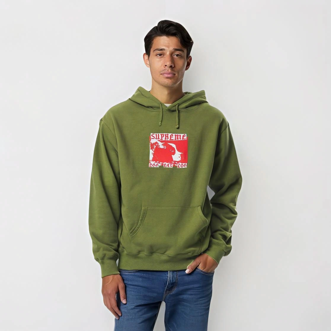 Supreme SS22 Week 5 Dog Eat Dog Hooded Sweatshirt