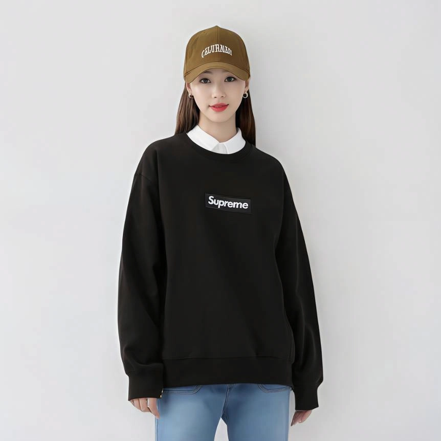 Supreme FW18 Box Logo Crewneck Black