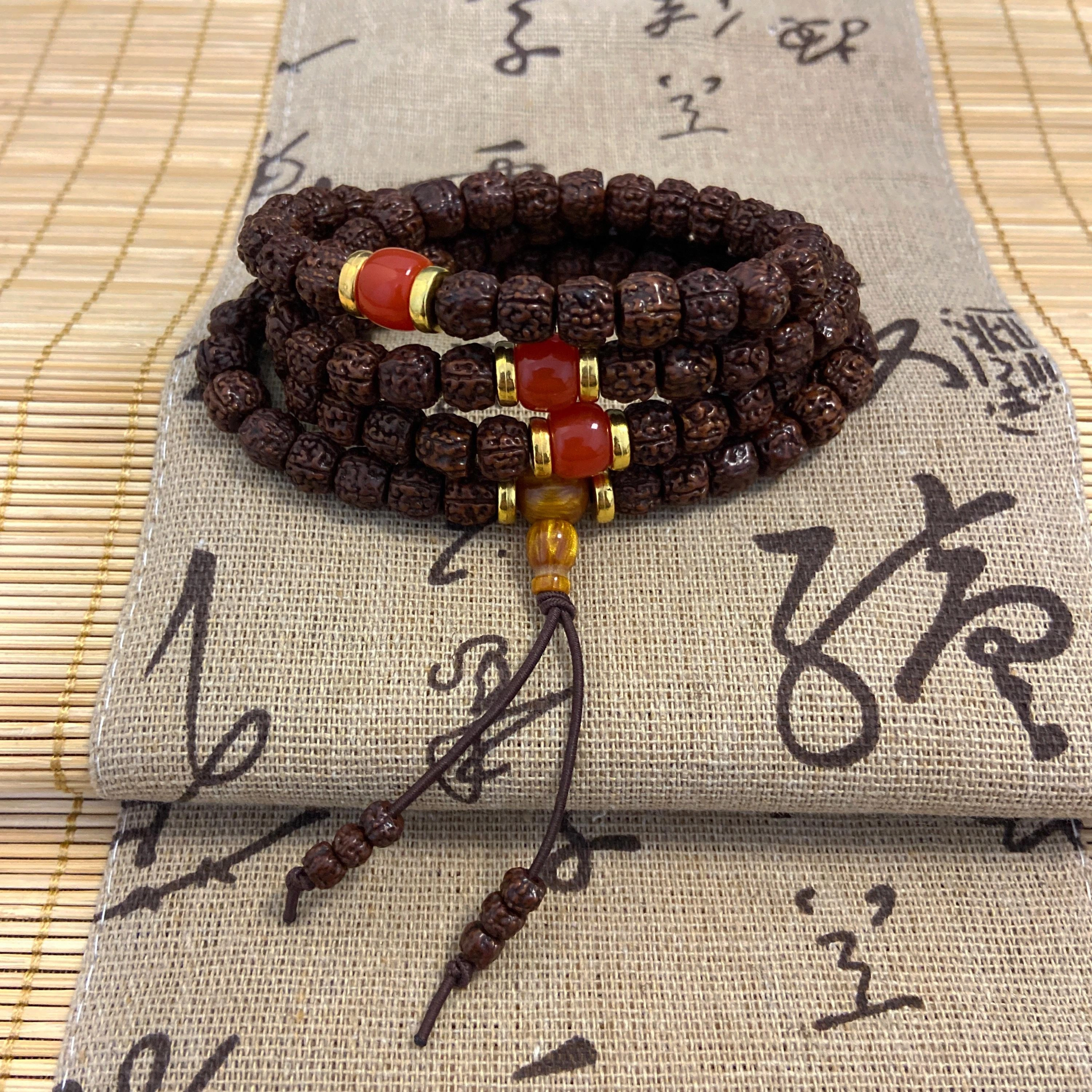 耳玺 多圈叠戴国风传统复古风高级感手持盘玩串珠中式转运珠小众创意设计感国潮 金刚菩提 手串 男女同款情侣款