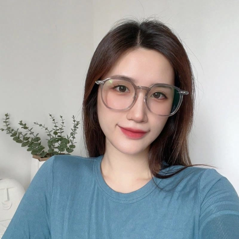 【联系客服可配度数】 佐川 大框平光防蓝光眼镜框大脸显瘦百搭修饰脸型眼镜可配近视 不规则/多边形 功能性眼镜 男女同款情侣款