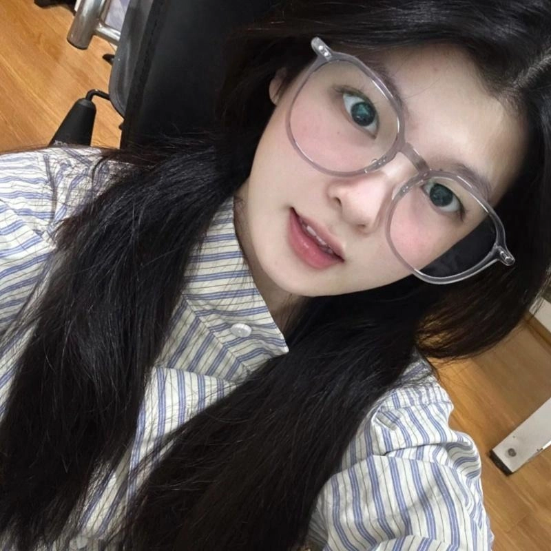 【联系客服可配度数】 佐川 大框平光防蓝光眼镜框大脸显瘦百搭修饰脸型眼镜可配近视 不规则/多边形 功能性眼镜 男女同款情侣款