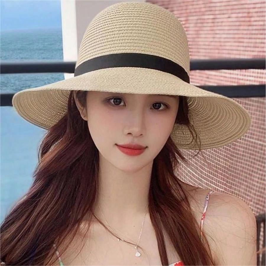 名媛黛丽 沙滩遮阳 纸草 草帽 女款
