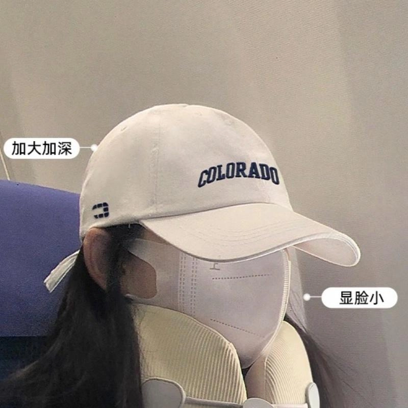 雅鹿 韩版时尚精致刺绣高品质设计感大头围修饰脸型显小显瘦遮颧骨清爽透气立体有型运动通勤出街百搭吸睛 棉 鸭舌帽 女款