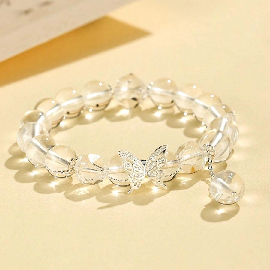 【净化情绪】 金师傅 蝴蝶 招财转运森系梦幻气质甜美简约百搭 小众轻奢设计高级感#好运 白水晶 手串 男女同款情侣款