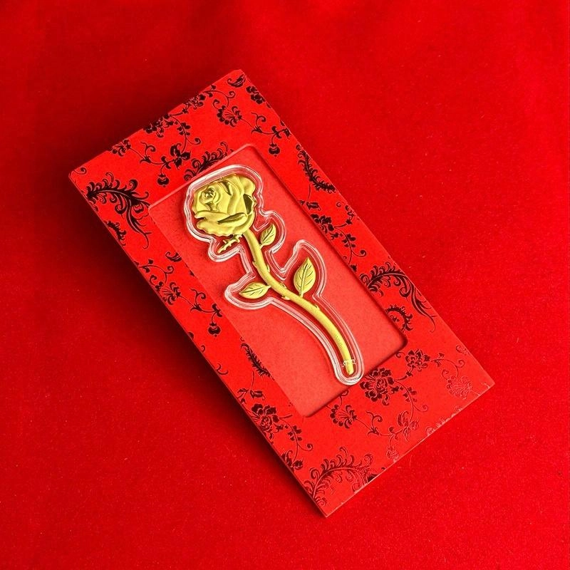 千桐 甜蜜玫瑰 有钱花玫瑰花 浪漫新中式精致花卉 合金 挂件 男女同款情侣款