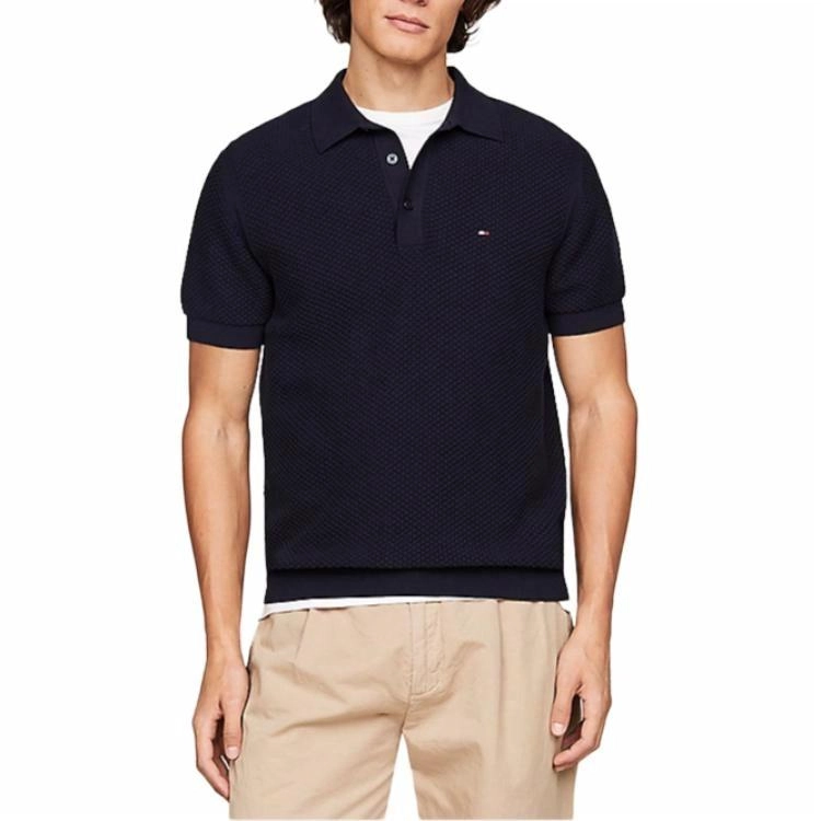 Tommy Hilfiger Oval Waffle Knit Regular Fit Polo LogoPolo