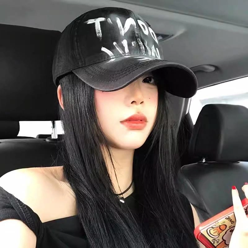 优莲茵 美式复古风大头围加大加深显脸小 软顶帽子遮阳防晒 棉 鸭舌帽 男女同款情侣款
