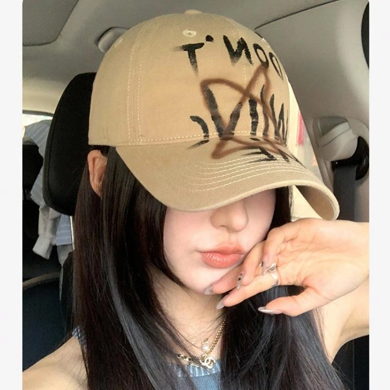 优莲茵 美式复古风大头围加大加深显脸小 软顶帽子遮阳防晒 棉 鸭舌帽 男女同款情侣款