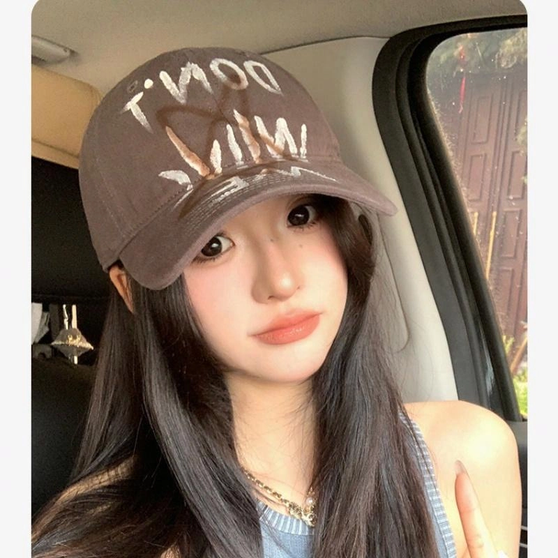 优莲茵 美式复古风大头围加大加深显脸小 软顶帽子遮阳防晒 棉 鸭舌帽 男女同款情侣款