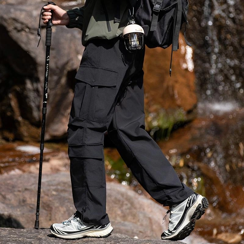 木林森 户外耐磨耐穿防刮擦防泼水透气不闷汗野营登山钓鱼工装休闲裤 男女同款 岩石灰