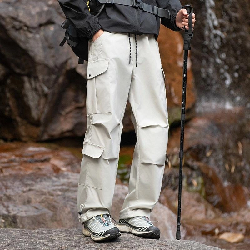木林森 户外耐磨耐穿防刮擦防泼水透气不闷汗野营登山钓鱼工装休闲裤 男女同款 岩石灰