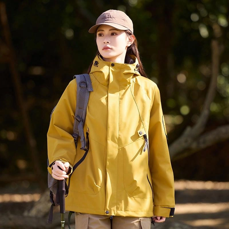木林森 宽松纯色工装飞行员教练休闲百搭长袖夹克外套 男女同款 荧光绿