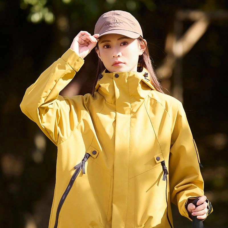 木林森 宽松纯色工装飞行员教练休闲百搭长袖夹克外套 男女同款 荧光绿