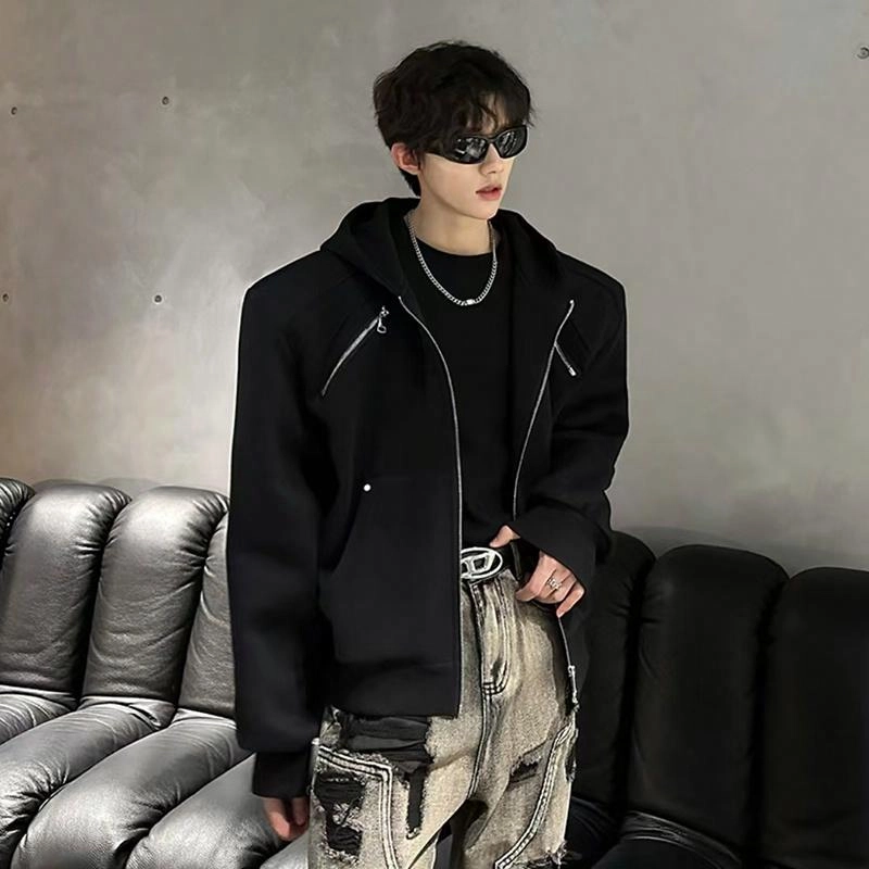 极限涡轮 重磅纯色宽松百搭夹克外套 男女同款