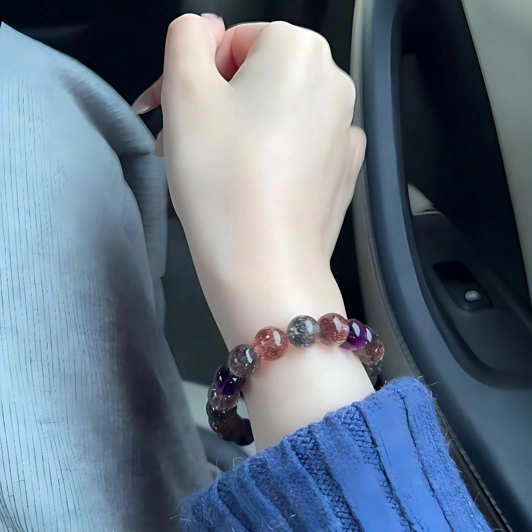 翡宇 【招财小霸王】带证书超七消磁晶 骨干招财暴富黑加仑轻奢美拉德 转运桃花守护上岸#好运 水晶 手串 男女同款情侣款
