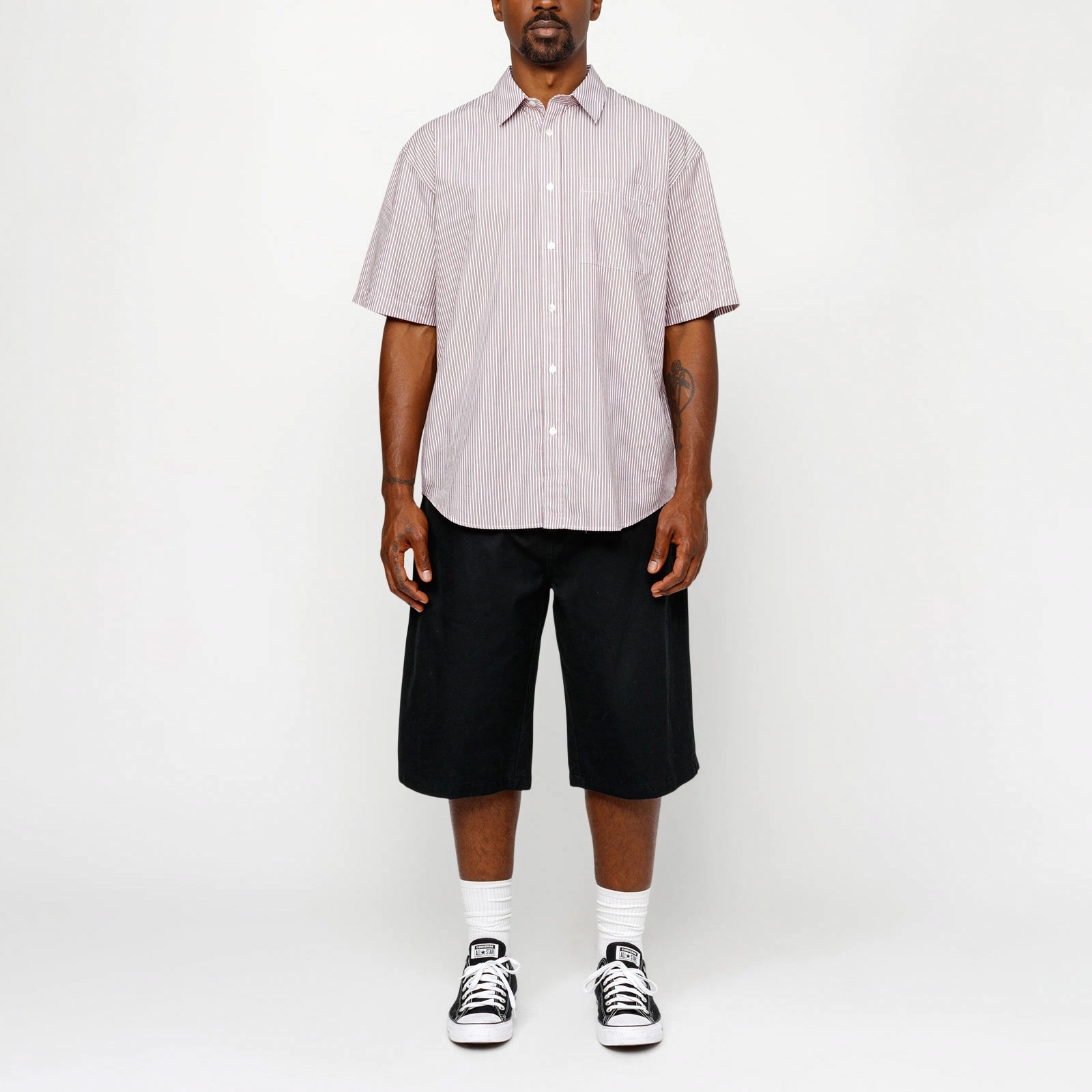 Stussy SS24 BOXY SS SHIRT 8 BALL STRIPE 8