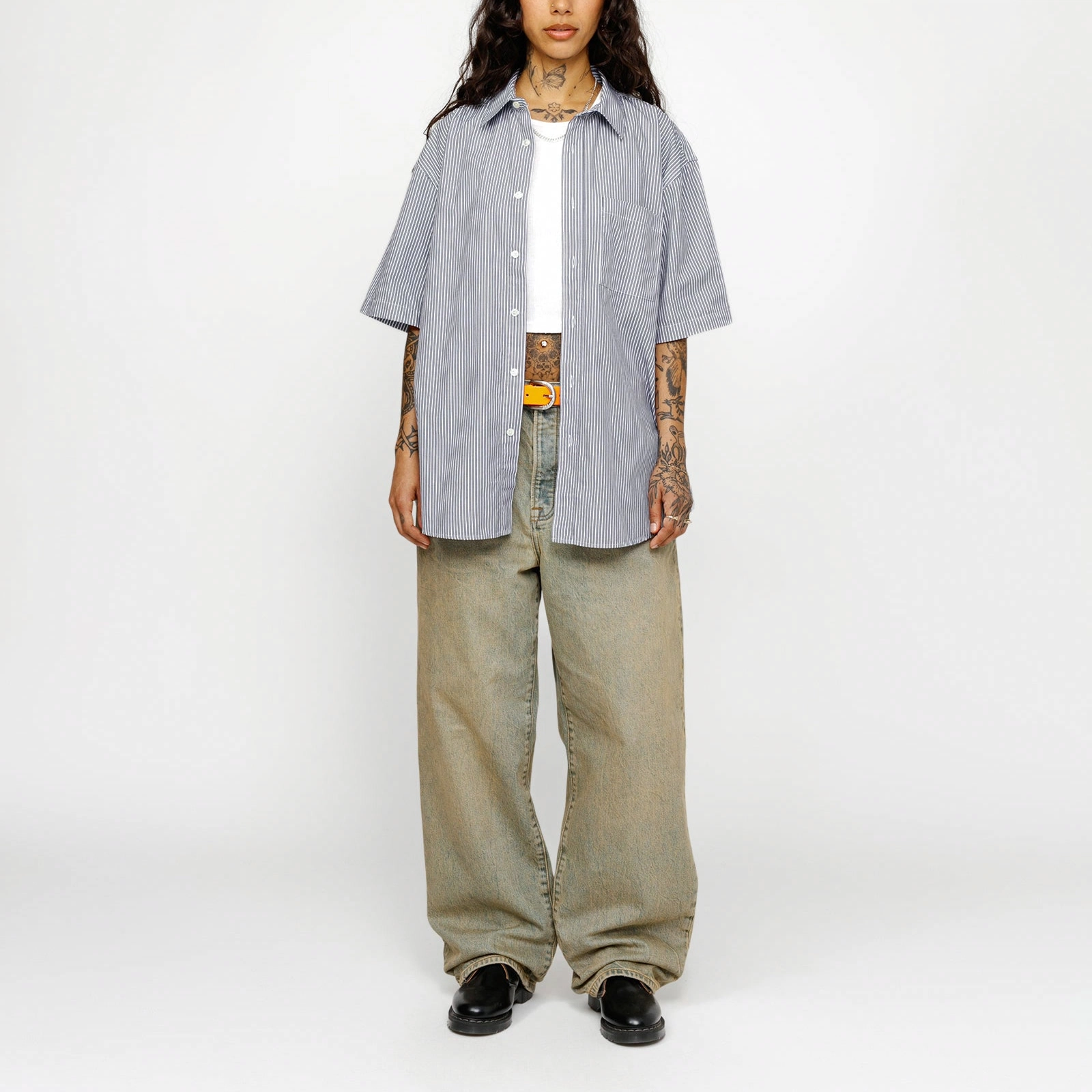 Stussy SS24 BOXY SS SHIRT 8 BALL STRIPE 8