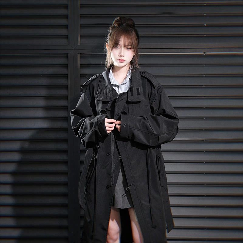 吉业重工 纯色单排扣立领夹克外套 男女同款