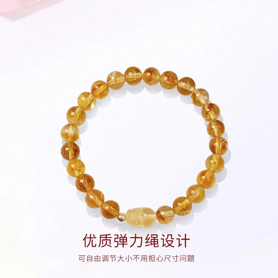 【财运亨通】 金师傅 貔貅转运串珠 招财纳福吞金兽新中式国潮复古气质简约百搭 小众轻奢设计高级感#好运 黄水晶 手串  男女同款情侣款