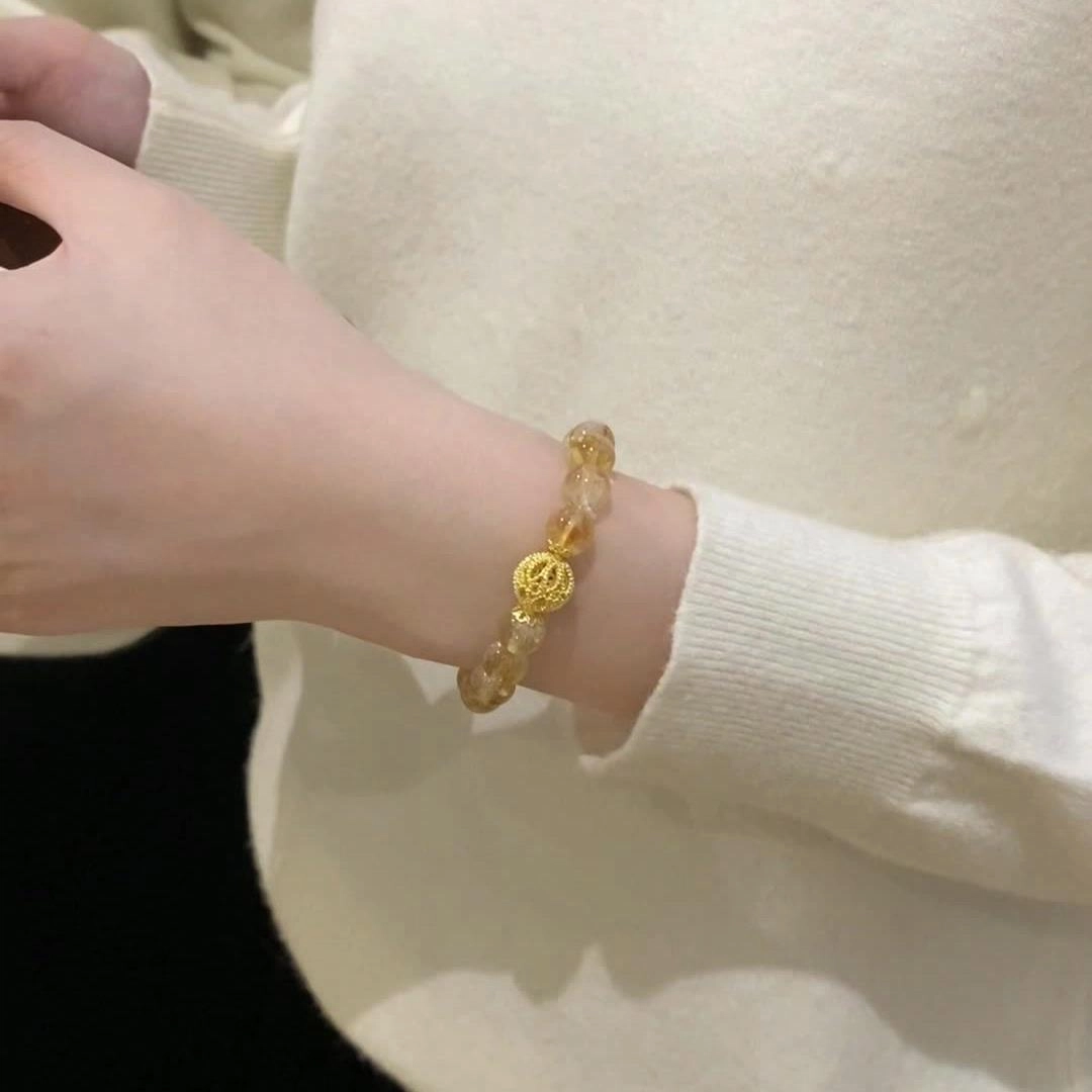 倾爱 轻奢小众高级感 财源滚滚 黄水晶 手串 女款