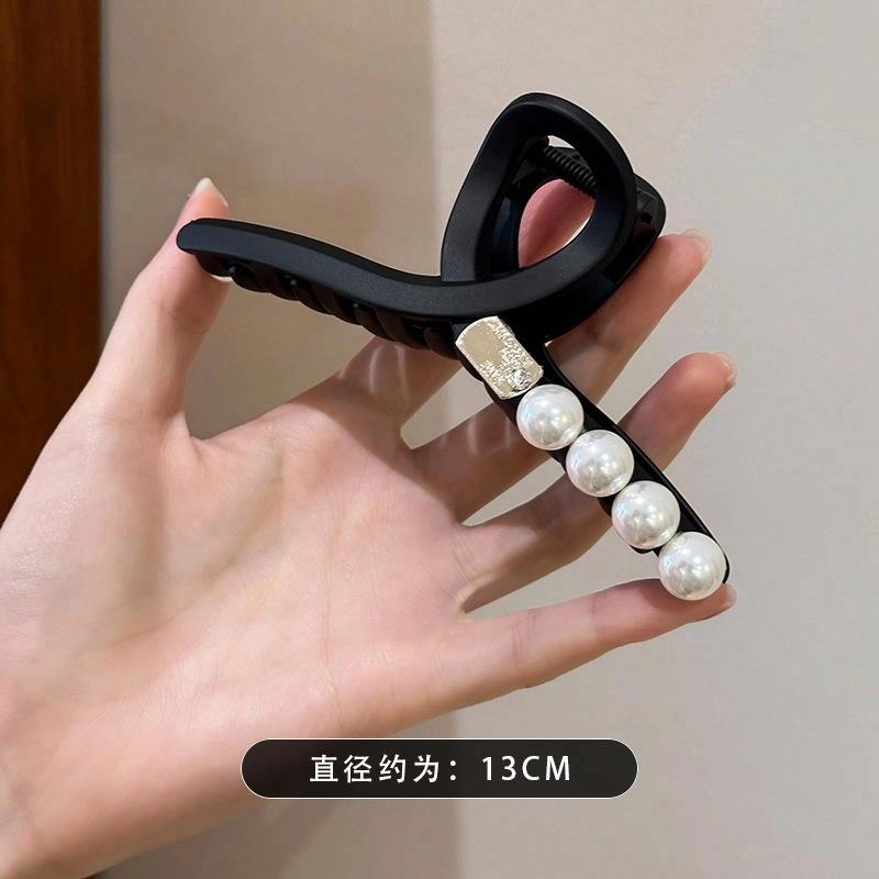 丹琴 美拉德高颜值抓夹大号鲨鱼夹高级感发量多发卡后脑勺夹子头饰 亚克力 发夹 女款