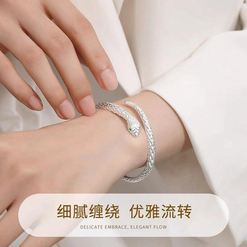 爱骊 灵蛇 时尚个性开口设计简约高级设计百搭 合金 手镯 女款