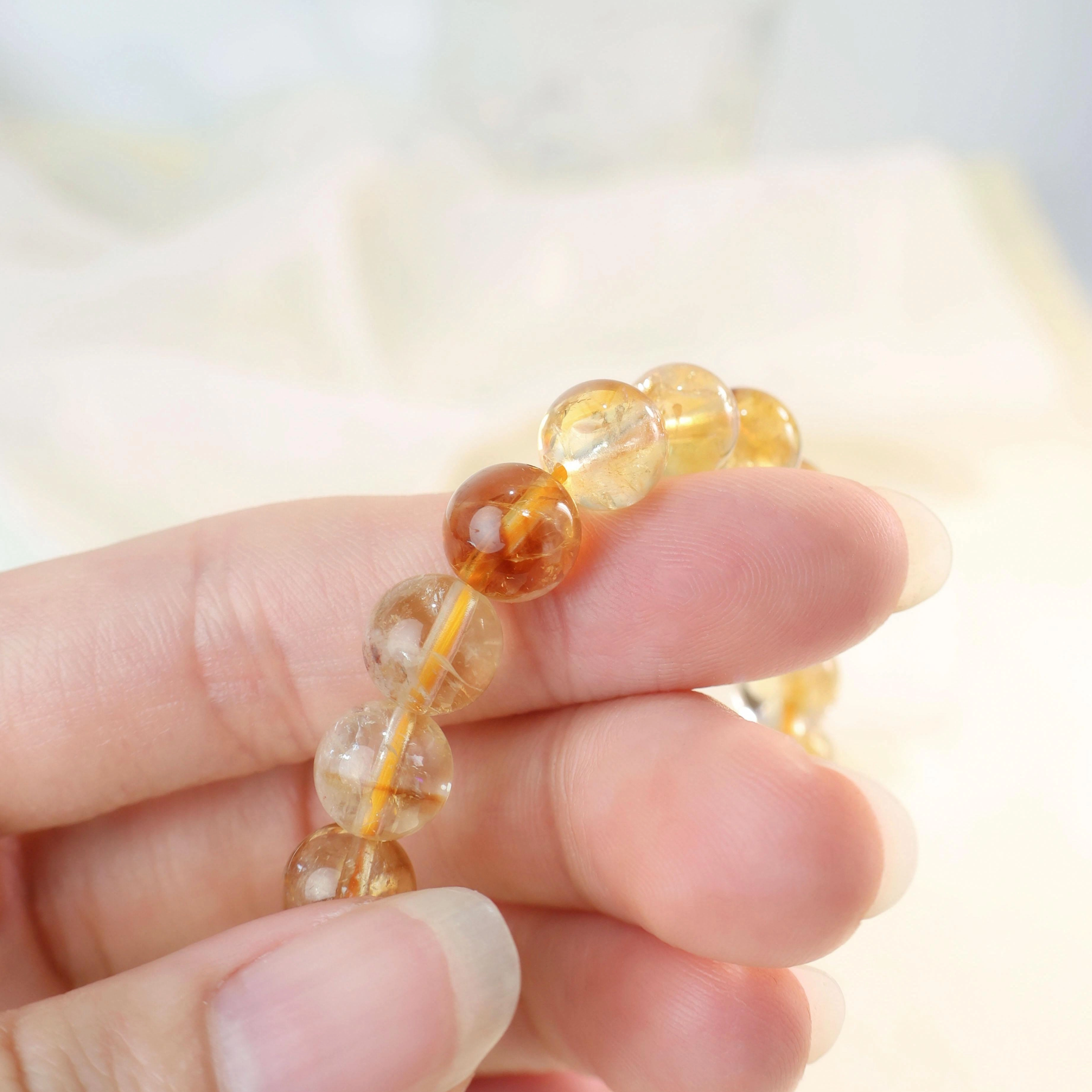青璟 金发黄幽灵转运 水晶 手串 女款