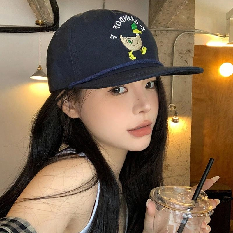 艾佳微 时尚大头围 可爱鸭子防晒遮阳帽 棉 棒球帽 男女同款情侣款