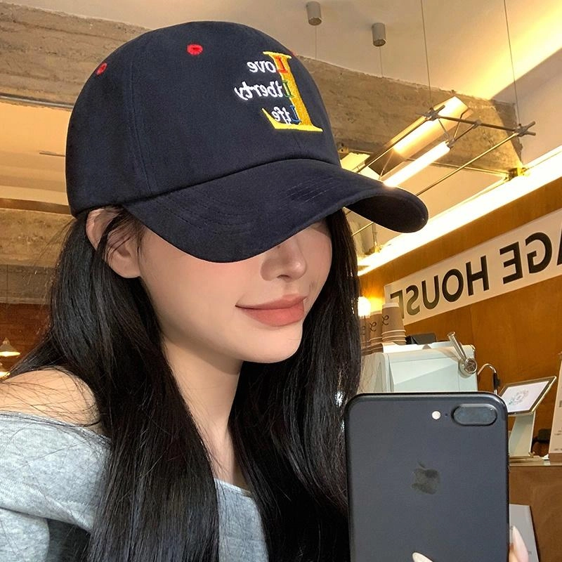 艾佳微 时尚大头围 破旧感遮阳防晒帽 旅行百搭 棉 鸭舌帽 男女同款情侣款