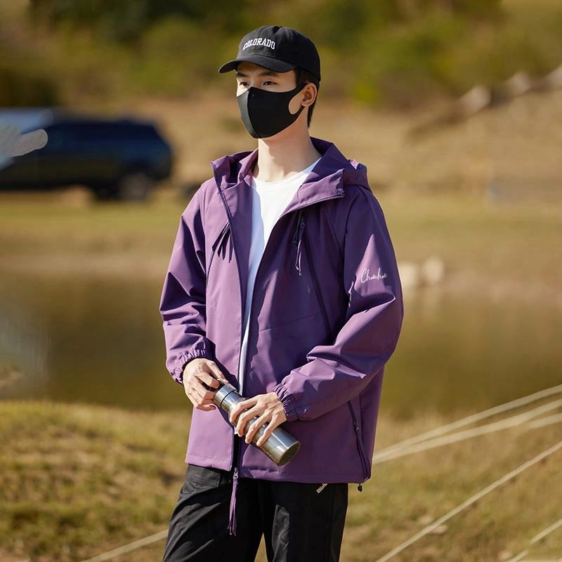 周同学  周杰伦美式高街机能风签名印花设计简约百搭时尚宽松休闲徒步户外远足外套  都市生活/旅游/通勤 耐磨防水防风冲锋衣 男女同款