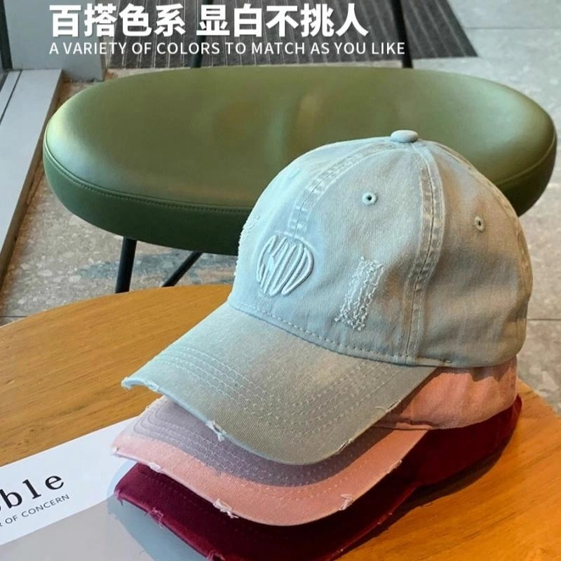 钓鱼熊 宽帽檐显脸小 棉 鸭舌帽 男女同款情侣款