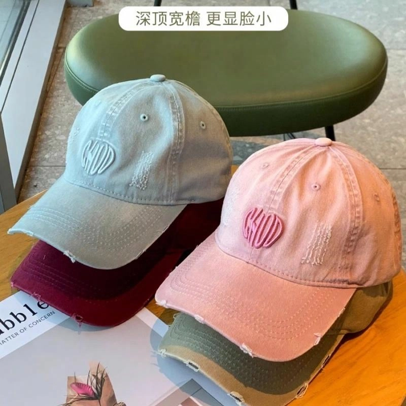 钓鱼熊 宽帽檐显脸小 棉 鸭舌帽 男女同款情侣款