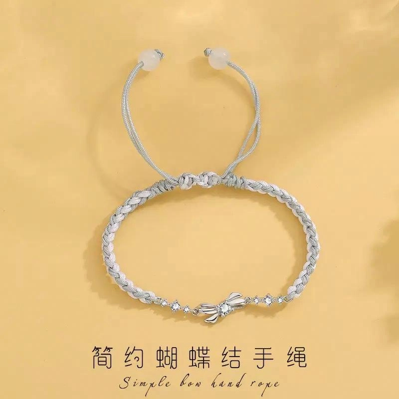 唐述 栩栩如生 携手相伴共渡甜蜜人生 新中式小众高级可调节手工编织绳 琉璃 手绳 男女同款情侣款