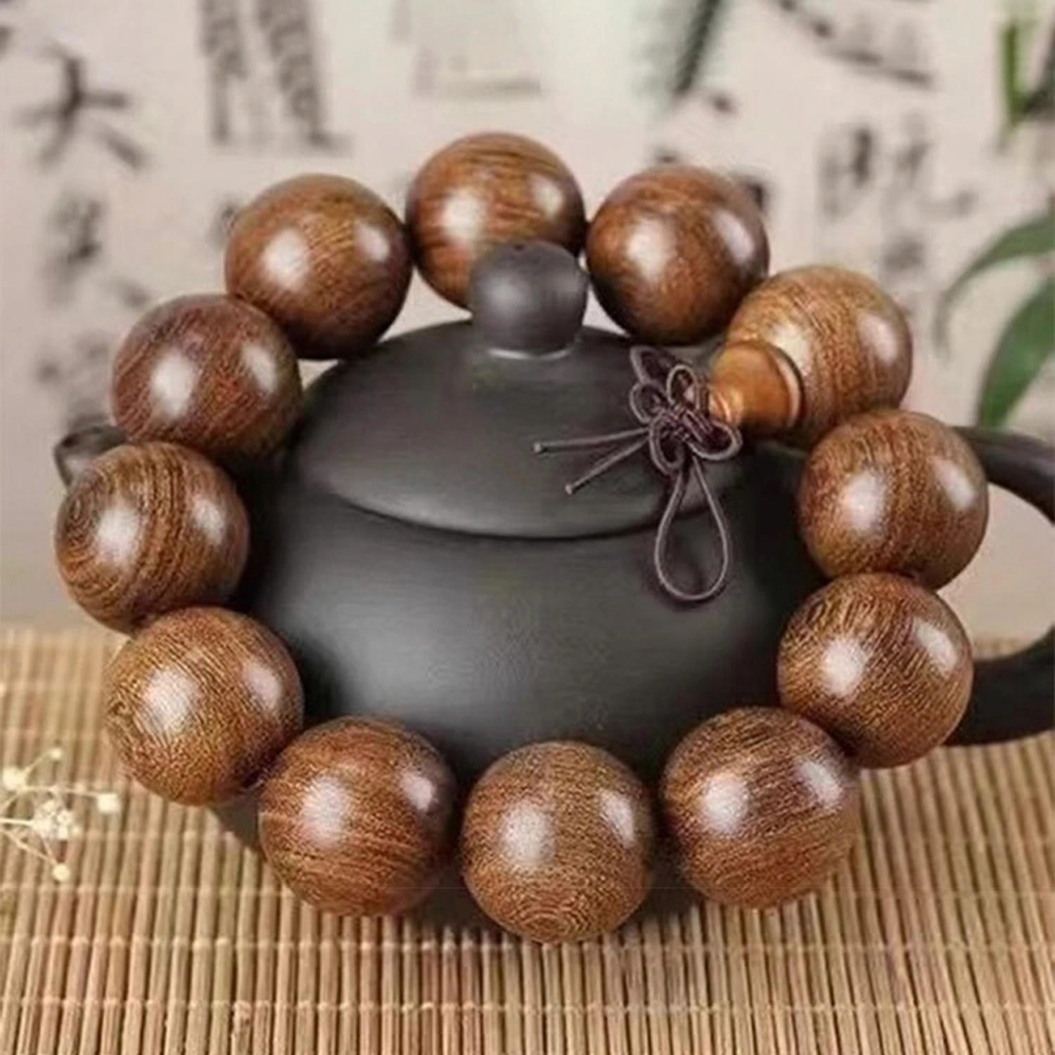 【水逆退散】 希笛拉 福禄葫芦时来运转 招财纳福转运 国潮新中式盘玩文玩佛珠串珠手饰#好运 金丝檀木 手串 男女同款情侣款