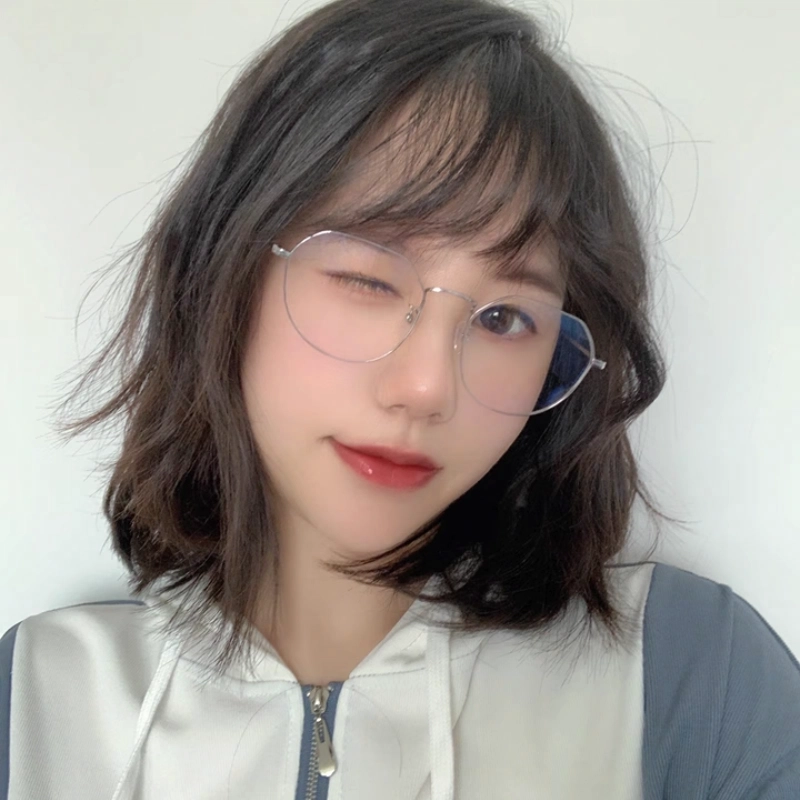 【联系客服可配度数】 佐川 超轻时尚钛金属多边形防蓝光眼镜框显脸小 纯钛 不规则形 光学镜架 男女同款情侣款 礼盒装