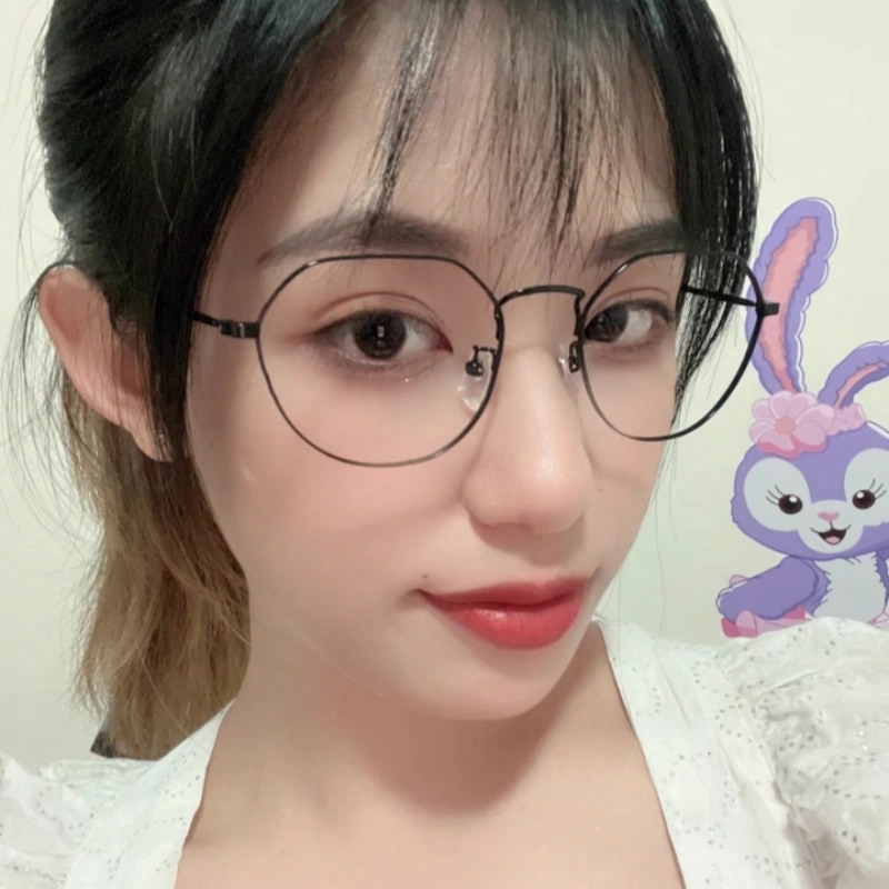 【联系客服可配度数】 佐川 超轻时尚钛金属多边形防蓝光眼镜框显脸小 纯钛 不规则形 光学镜架 男女同款情侣款 礼盒装