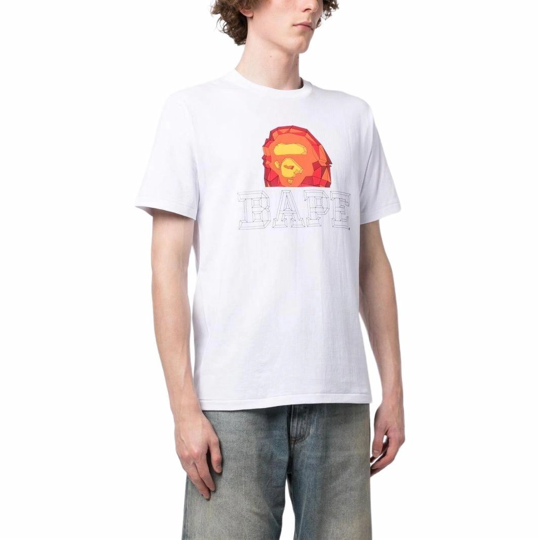 A BATHING APE Bape Polygon Ape Head Tee LogoT
