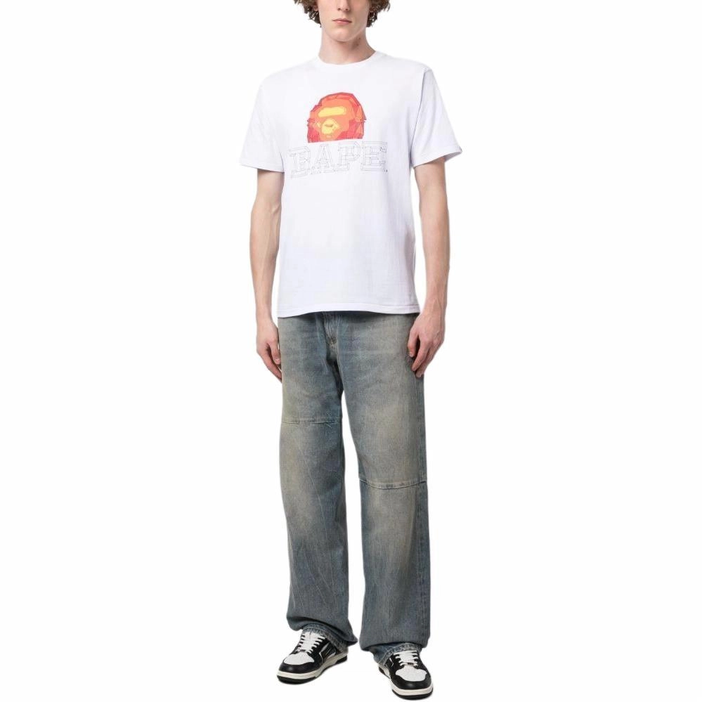 A BATHING APE Bape Polygon Ape Head Tee LogoT