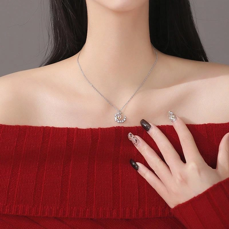梵星饰季 蝶恋花 浪漫森系灵动小众设计高级感锁骨链 学生通勤百搭 合金 项链 女款