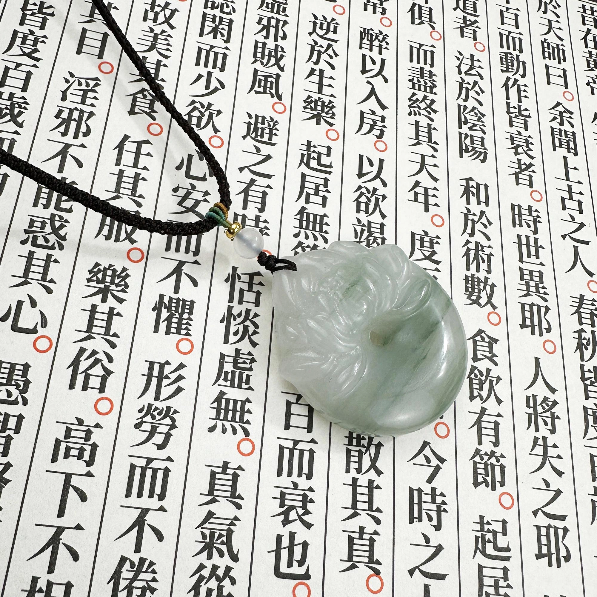 唐之饰 {并蒂莲开}中式传统寓意好运莲莲平安扣轻奢小众设计经典大气国潮汉服旗袍#母亲 天山翠 玉石项链 男女同款情侣款