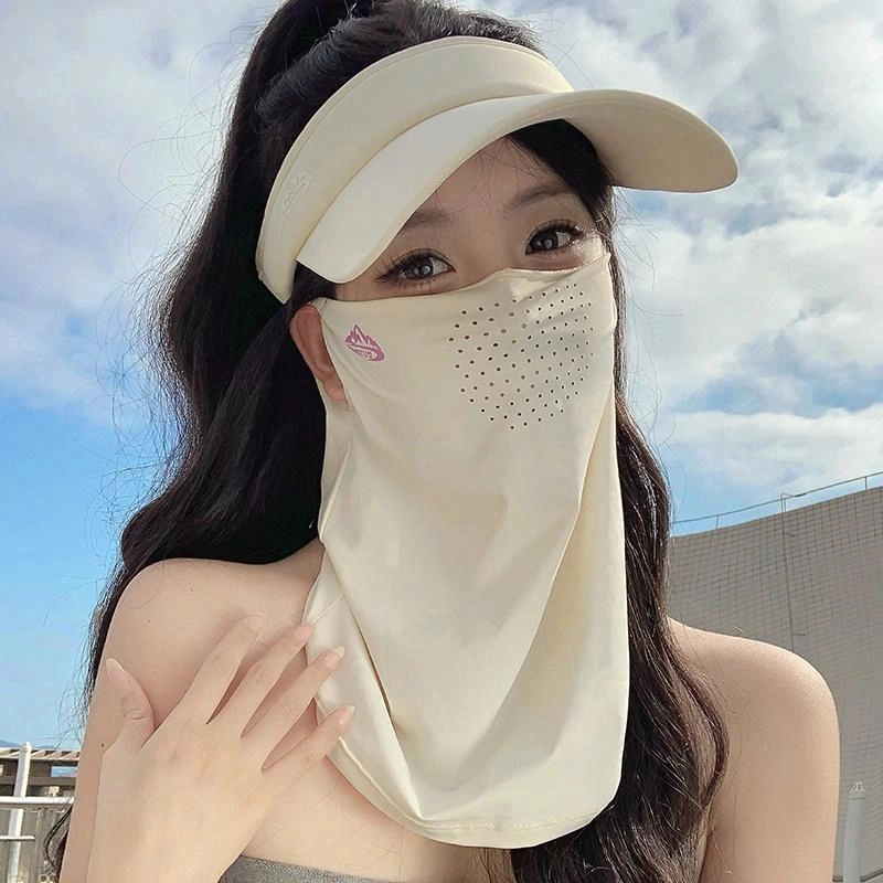 艾佳微 夏季户外出行遮阳口罩一体大头围显脸小多色可选 锦纶 防晒帽 男女同款情侣款