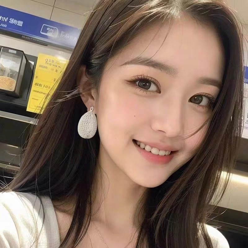 素 古法镂空新中式国潮钱袋子小众设计感网状高级感半球 合金 耳环 女款