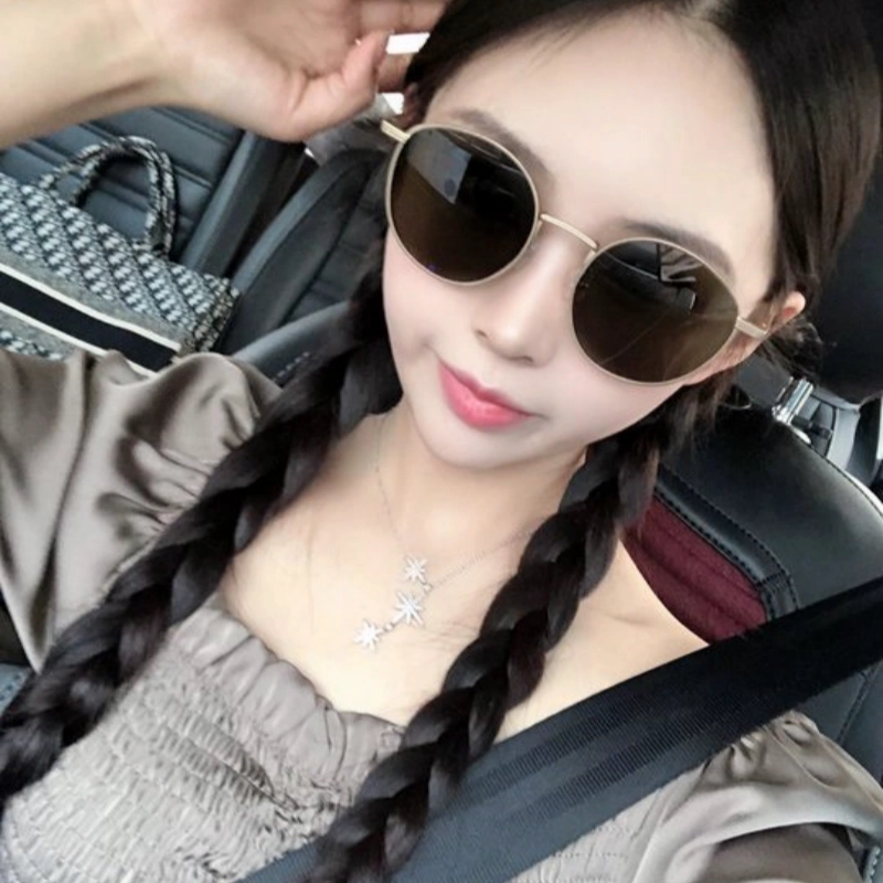 【可配度数】 佐川 超轻钛圆框 时尚百搭 高清偏光墨镜 防紫外线 开车出游专用 钛 圆形 太阳眼镜 男女同款情侣款