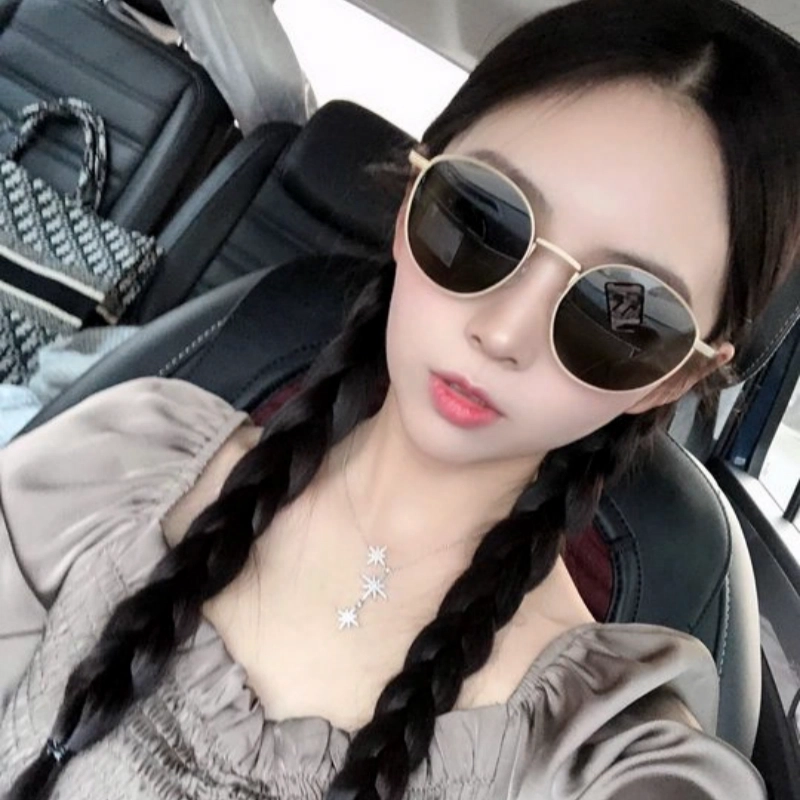 【可配度数】 佐川 超轻钛圆框 时尚百搭 高清偏光墨镜 防紫外线 开车出游专用 钛 圆形 太阳眼镜 男女同款情侣款