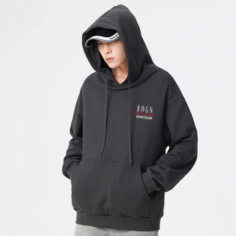 红蜻蜓 休闲慵懒简约时尚百搭小众连帽舒适卫衣 男女同款