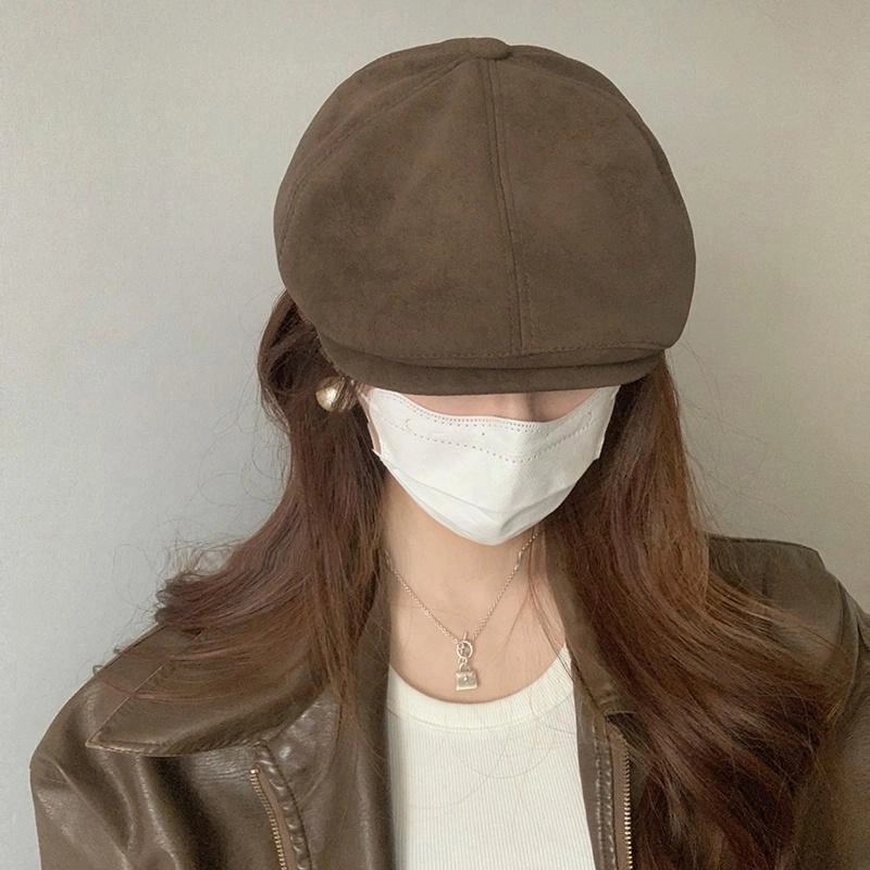 艾佳微 美式复古帽潮流百搭美拉德辣妹风百搭款 聚酯纤维 前进帽 男女同款情侣款